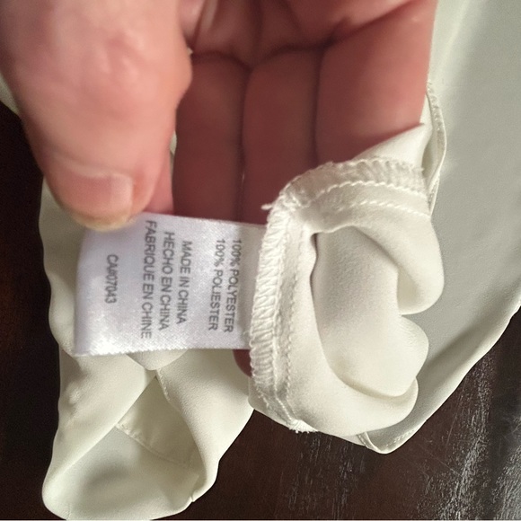 Ladies Sleeveless Dress Blouse. THX, thanks collection. White. EUC Size M. - Picture 5 of 6